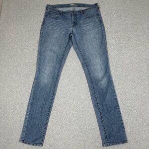 Old‎ Navy Jeans Womens 8 Long Diva Light Wash Low Rise Skinny Blue Denim